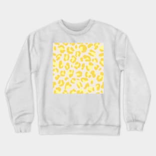 Yellow and Pastel Yellow Leopard Print Crewneck Sweatshirt